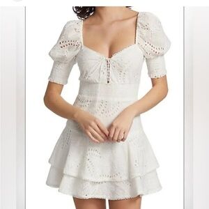 Alice + Olivia white lace dress​​​​​